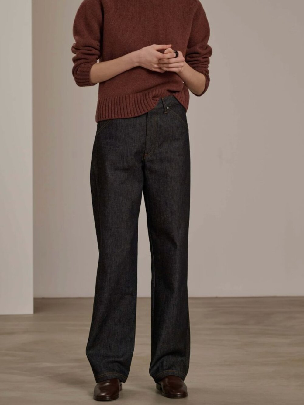 soeur Dark Blue Straight-Leg Jeans